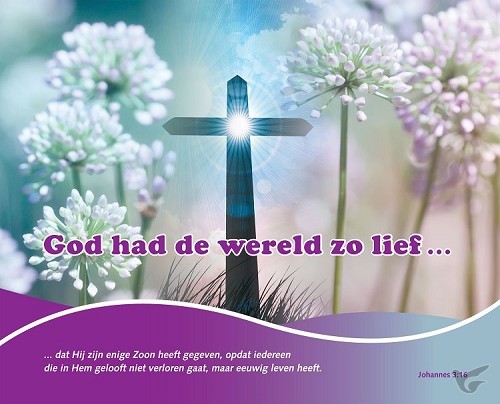 Productafbeelding: voorkant van Wandbord 24x30cm Johannes 3:16