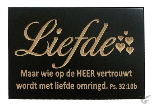 Productafbeelding: voorkant van Wandbord liefde 10x15cm